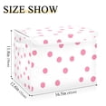 thumbnail image 5 of Yayeee Collapsible Cube Storage Bin with Lid Fabric Closet Decorative Basket with Handles, Pink Polka Dots, 5 of 7