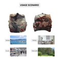 thumbnail image 7 of Salouo Flower Cat Couple Print Unisex Beanie Hat,Knitted Baggy Skull Cap Winter Warm Hats Beanie Sleep Hats Cancer Headwear Caps for Women & Men 1 Pieces, 7 of 7