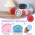 thumbnail image 3 of Reloj Despertador Silencioso Uxcell, Relojes Despertadores Analógicos a Pilas con Luz Nocturna Redonda Sin Tictac de Números Árabes Grandes para Dormitorio, Mesita de Noche, Oficina en Casa, Rojo, 3 of 6