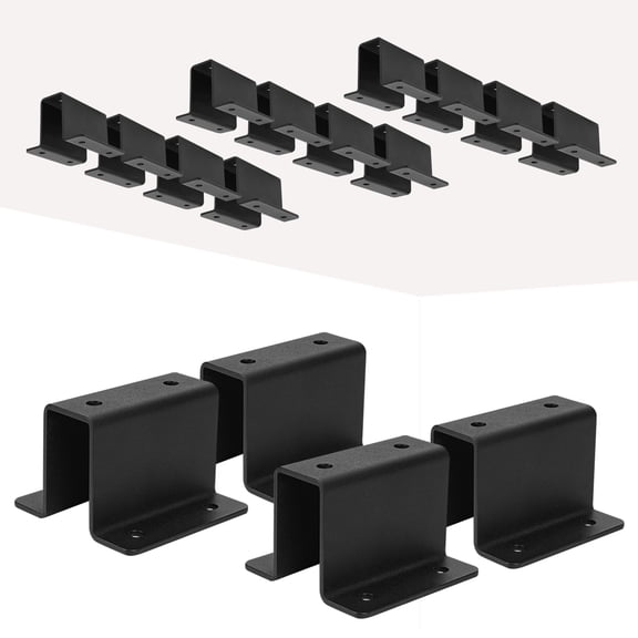 VANROUG 16PCS Adjustable Garage and Shed Overhead Ceiling Storage Racks,  Black