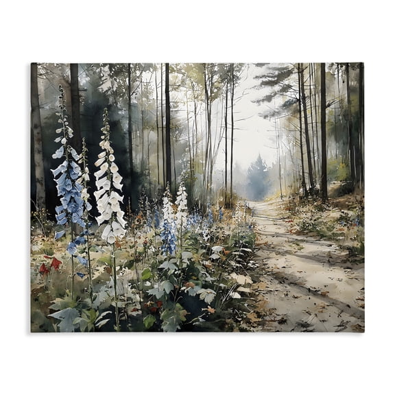 Stupell Industries Rustic Lodge Foxglove Path Sunlit Woods Canvas Art, 20 x 16, by Franklyn Gregory