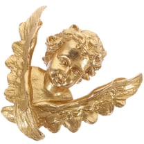 Golden Angel Figurine Wall Decor with Resin Material and Vintage Design for Home Decor 4.7 Inches