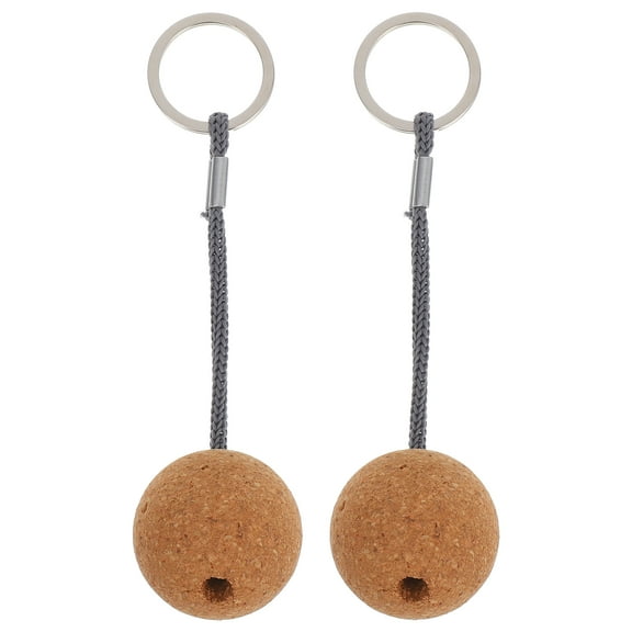 PBPBOX Floating Keyring Cork Ball Keychain Multi 2Pcs