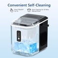 thumbnail image 4 of Simzlife Countertop Ice Maker, Portable Ice Machine with Self-Cleaning, 26Lbs/24H, 9 Ice Cubes Ready in 6 Mins, for Home/Kitchen/Bar, Black, 4 of 7