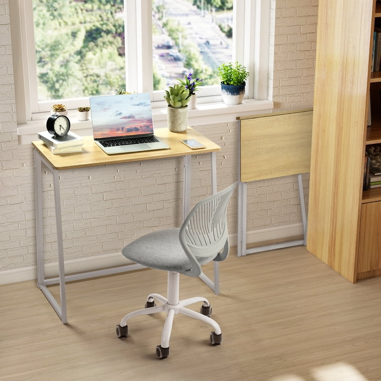 Homy Casa Folding Writing Desk 31-Inch, Oak photo 6