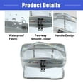 thumbnail image 4 of Vocoste 1 Pc Double Layer Makeup Bag Cosmetic Travel Bag Case Make Up Bag Clear Bags Silver Tone, 4 of 7