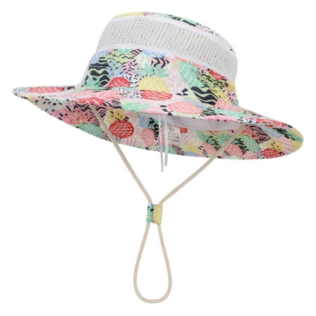 

Toddler Kids Baby Girls Boys Fisherman Hat Cute Print Wide Brim Bucket Hats Sun Protection Cap Summer Beach Sun Hats