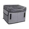 thumbnail image 2 of Asiento portátil para perros para el coche, accesorio para mascotas lavable para exteriores, transportador de seguridad para mascotas gris, 2 of 8