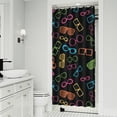 thumbnail image 2 of Graffiti Art Shower Curtain Fashion Stylish Chic Modern Aesthetic Classic Abstract Geometric Retro Vintage Minimalist Artistic Colorful Abstract Pop Art Tie Dye Psychedelic Art Rainbow Gradient, 2 of 5