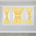 thumbnail image 4 of Achim Buffalo Check Indoor Polyester/Cotton Light Filtering Checkered Door Curtain Panel, Yellow, 54-in W x 40-in L, 4 of 9