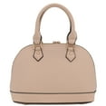 thumbnail image 5 of FashionPuzzle Zip-Around Saffiano Classic Dome Satchel (Nude), 5 of 7