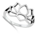 thumbnail image 4 of Lotus Flower Purity Rebirth Promise Ring .925 Sterling Silver Band Jewelry Female Male Unisex Size 9, 4 of 4