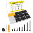 thumbnail image 1 of Kit surtido de tornillos para madera #4 LERNOU con 500 piezas y anclajes M6, 1 of 6