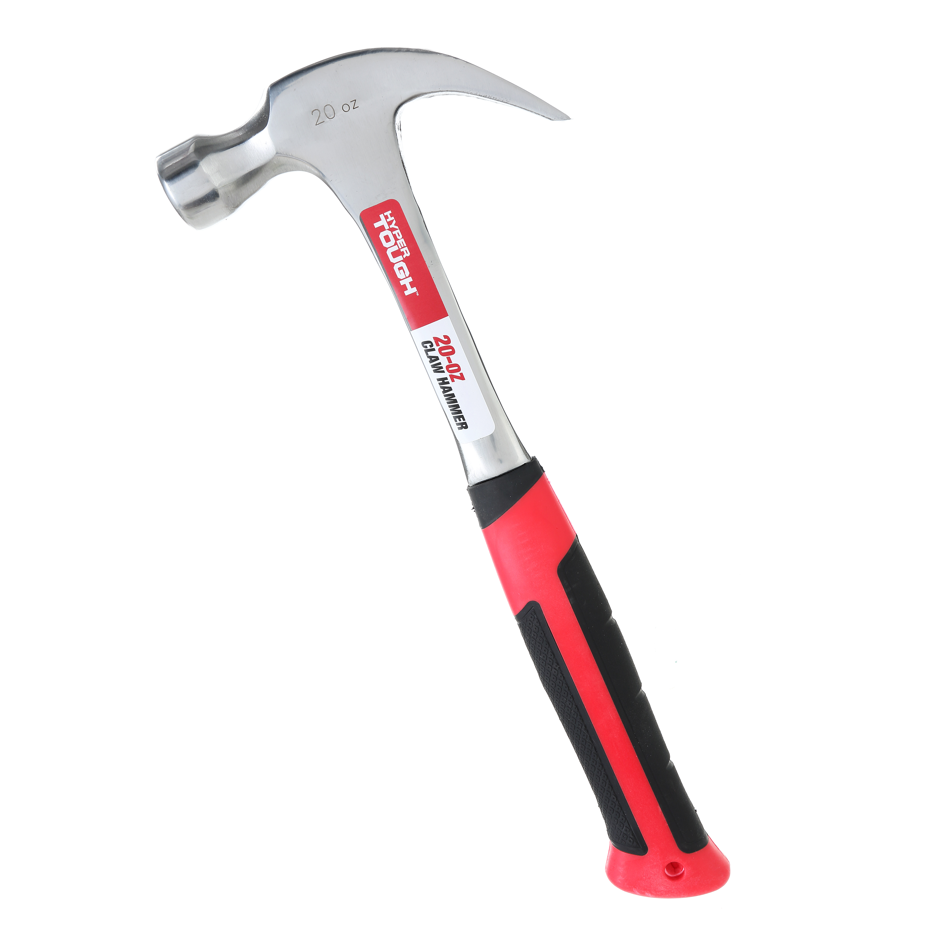 Hyper Tough TH20199A 20 Oz. Steel Shaft Claw Hammer with Comfort Grip