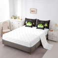 thumbnail image 3 of YST Cartoon Frogs Comforter Sets Queen Size Cute Animal Bed in a Bag 7Pcs, Polyester, 1 Count, 3 of 5