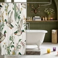 thumbnail image 3 of Manfei Green Billed Waterfowl Print Shower Curtain 72Wx78L,Hunting Themed Mallard Duck Bath Curtain, 3 of 5