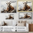 thumbnail image 4 of Designart "Majestic Mountain Goats" Animals Floater Framed Wall Decor, 4 of 7