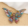 thumbnail image 3 of Broche Papillon en Strass Cristal Élégante Épingles à Revers Accessoires de Robe Bijou Cadeau pour Femmes Filles (Multi), 3 of 4