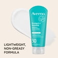 thumbnail image 2 of Aveeno Protect + Soothe Mineral Sunscreen Lotion with Broad Spectrum SPF 30, Quick Drying and Water-Resistant UVA/UVB Protection for Sensitive Skin, Fragrance-Free, 3.0 fl. oz C3, 2 of 3