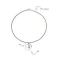 thumbnail image 3 of Bling Jewelry Womens Tiny ABC Heart Initial Alphabet Anklet Ankle Bracelet Sterling Silver 9-10 Inch, 3 of 3