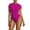 Hot Pink, variant on Gpoecd Short Sleeve Bodysuit for Women Solid Color Round Neck Slim Fit Bodysuits for Women Bottoming Layer Top Black,S