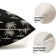 thumbnail image 2 of Coconut Tree Black Lumbar Pillow Covers 12X20 Inch Set of 2 Coastal Tropical Plants Trees Decorative Pillow Cases Summer Beach Vintage Cushion Case Hawaiian Home Decor for Sofa Couch Outdoor, 2 of 6