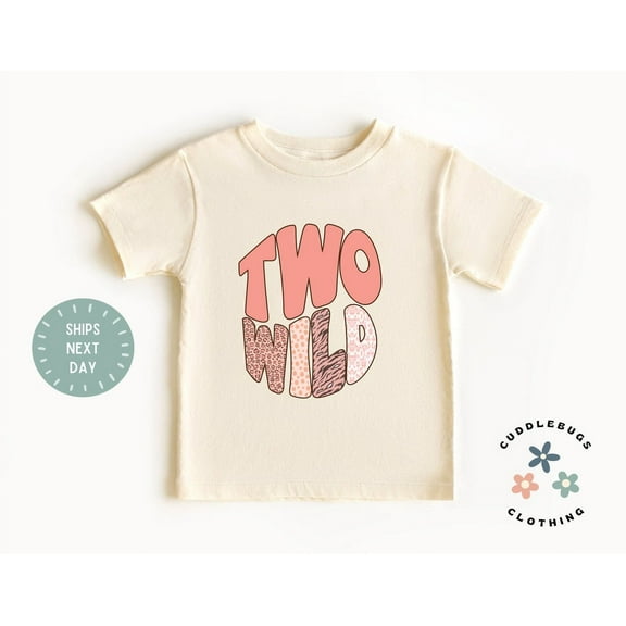 Two Wild Girls Birthday Shirt - Cheetah Print Second Birthday Tee - 2 Year Old Girl - Birthday Girl - Gift For Girl - Granddaughter Birthday, New Born, Baby Shower Gift, New Parents Gift