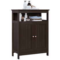 Alden Design Bathroom Storage Cabinet w/Adjustable Shelf, Espresso