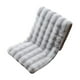 thumbnail image 2 of Cojín de asiento de felpa con respaldo – Antideslizante, cojín grueso para sillas, taburetes y sofás | Cojín suave de felpa con correas, diseño plegable, para uso interior y exterior, 2 of 6