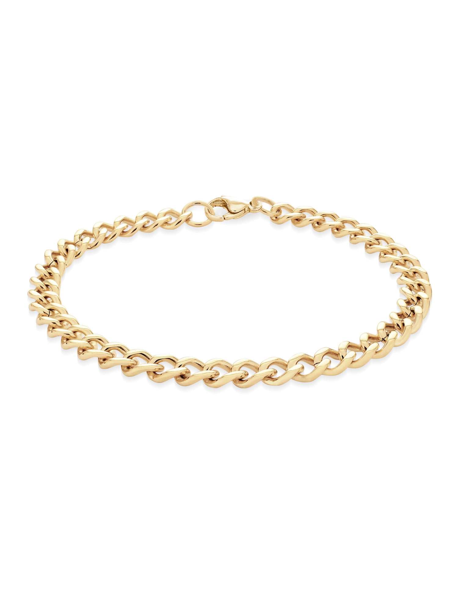 Forever New - 316L Stainless Steel Gold IP 6mm Curb Chain Bracelet 8.5 ...