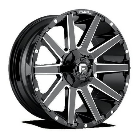 Fuel 1PC Aluminum Rim D615 CONTRA 20X9in Gloss Black Milled Finish, D61520901857