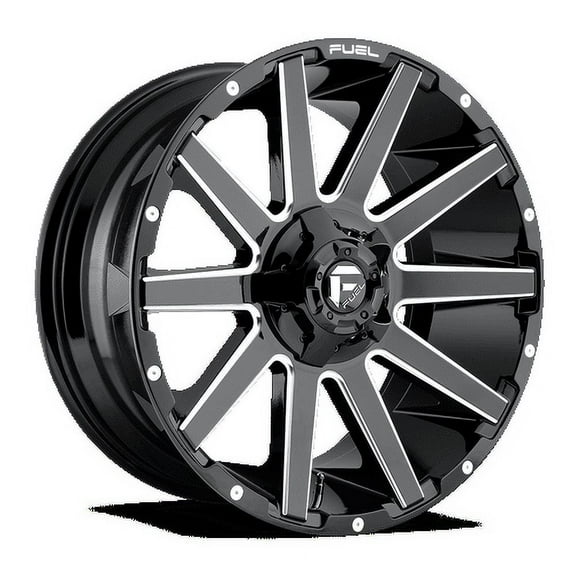 Fuel 1PC Aluminum Rim D615 CONTRA 20X9in Gloss Black Milled Finish, D61520909857