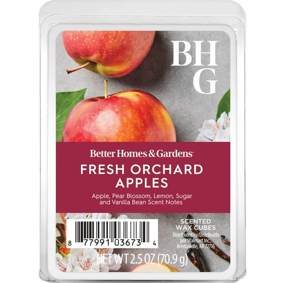 Fresh Orchard Apples Scented Wax Melts, Better Homes & Gardens, 2.5 oz