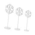 thumbnail image 4 of Almencla 3 Pieces Winter Snowflake Christmas Decoration Snowflake Tabletop Decor Table Signs Rustic Bookshelf Xmas Snowflake Ornaments A, 4 of 8