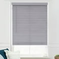 thumbnail image 1 of MOOD Architectural Faux Wood Window Blinds | driftwood gray 2 inch Grey wooden blinds | 55 inch wide blinds for windows | Custom Made Cordless Blackout | Light Grey | 55" Wide x 72" Tall, 1 of 6