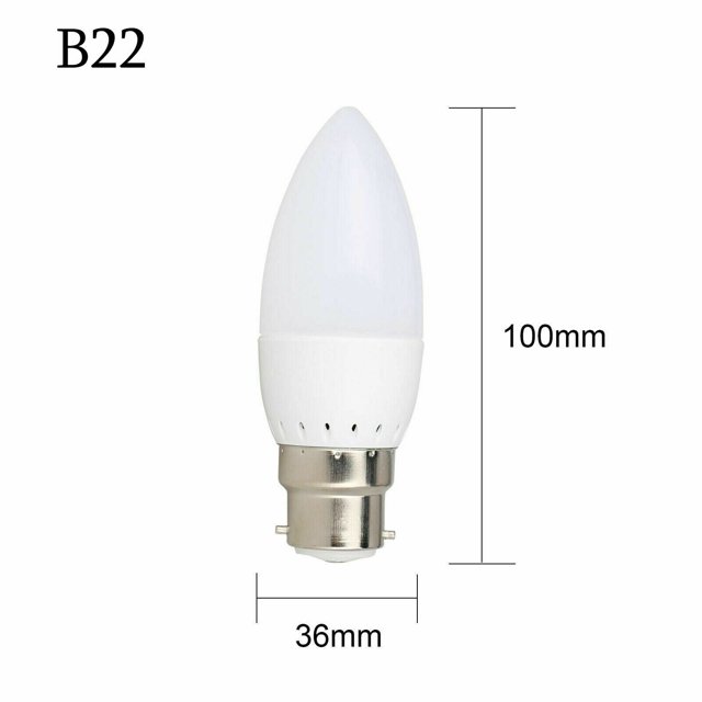 Bombilla LED con punta de llama, lámpara de araña 2835SMD, color blanco frío y cálido, ahorro de energía, E12, E14, E27, B22, B15, 85-265V, 3W, 10 piezas