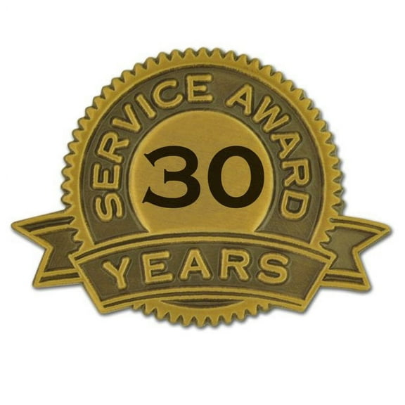 PinMart's 30 Year of Service Award Lapel Pin - 1 Piece