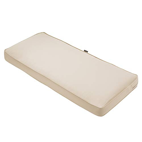 Classic Accessories 62-014-BEIGE-EC Montlake Banc de Patio FadeSafe & Coussin Canapé - Beige Antique, 42 x 18 x 3 Po.