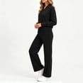 thumbnail image 6 of Mifsaly Plus Size Womens Sweatsuits 2 Piece Set V Neck Sweatshirts and Wide Leg Pants Fall Winter Going Out Athletic Gym Lounge Matching Outfits, 6 of 7