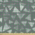 thumbnail image 2 of Ambesonne Geometric Fabric by the Yard Upholstery, Monochrome and Grunge, 10 Yards, Pale Taupe Grey, 2 of 5