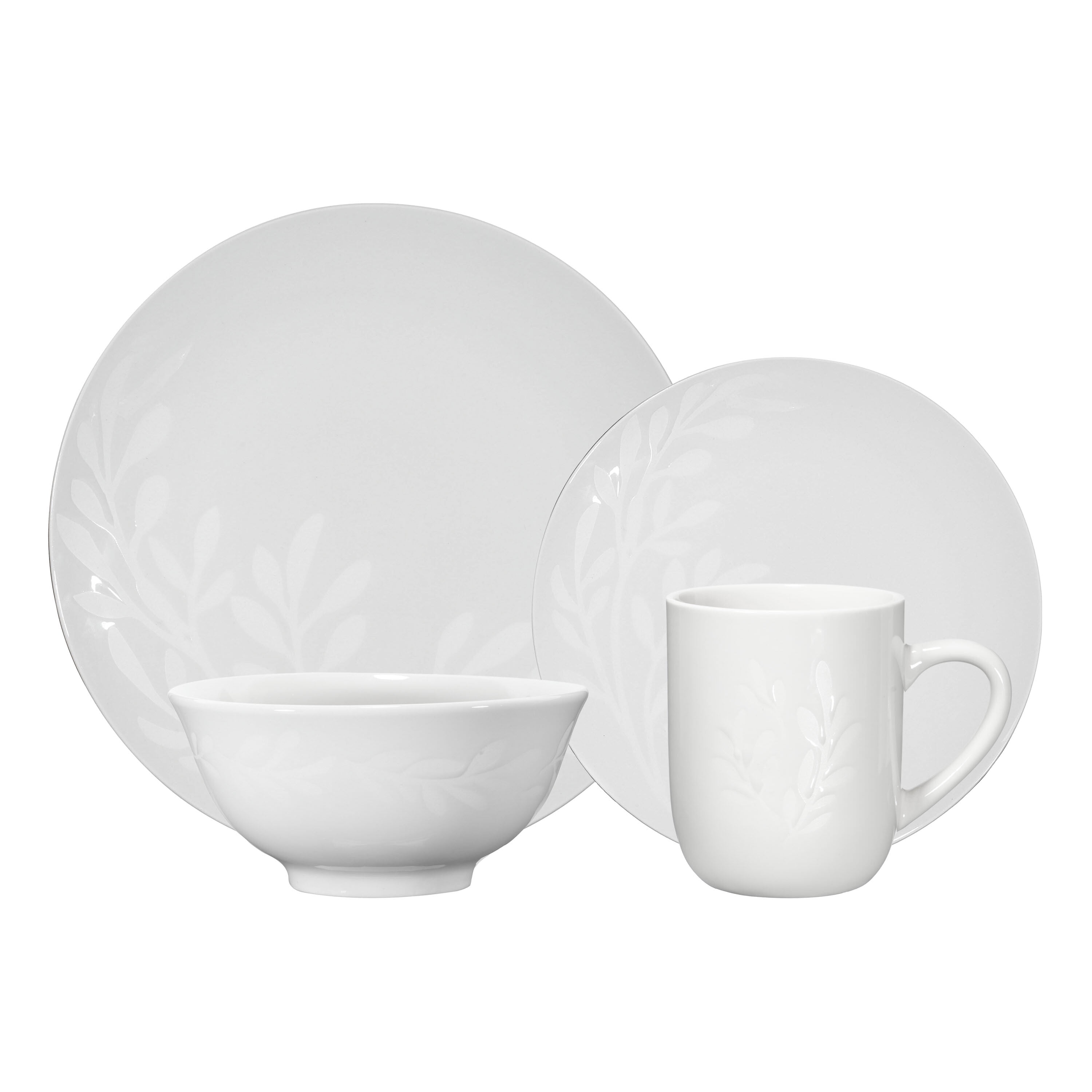 Mainstays 12oz Emelie White Stoneware Mug