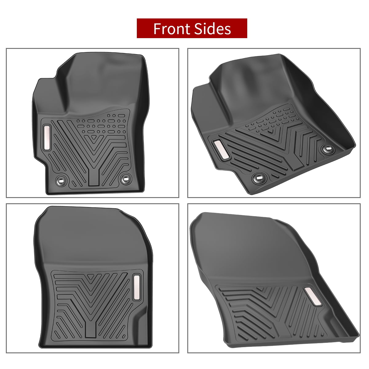 RVNI TPE Rubber Front and Rear for 2020 2021 2022 Toyota Corolla Sedan Floor Mats Set,Black All-Weather Protection