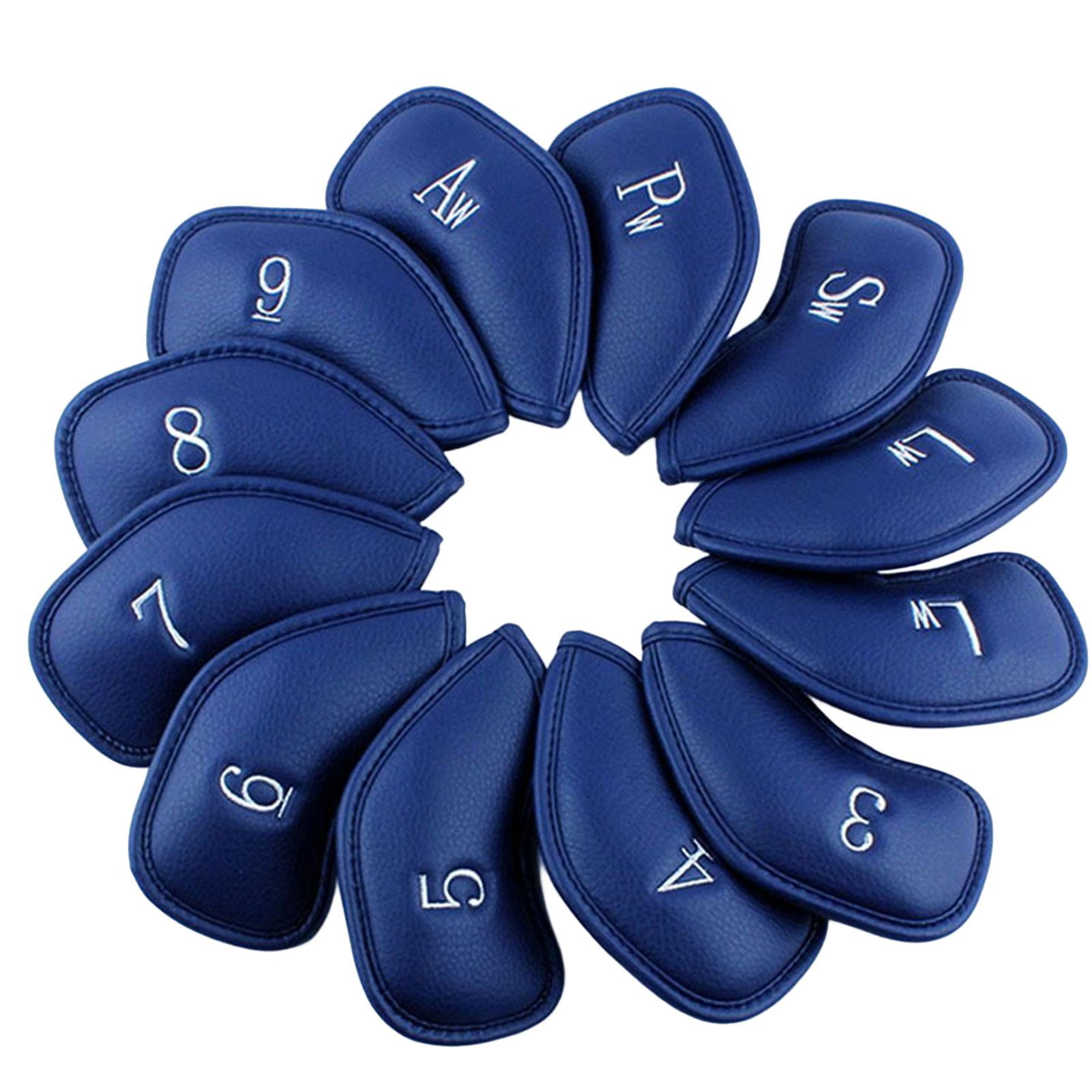 Golf Head Covers Leather Golf Driver Headcover with Numbers 12pcs Head Covers for Driver