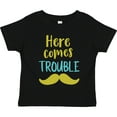 thumbnail image 3 of Inktastic Here Comes Trouble, Mustache, Moustache Boys or Girls Toddler T-Shirt, 3 of 5