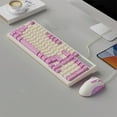 thumbnail image 7 of Tozuoyouz Rgb Lighting Effect Mechanical Feel Office Game With No Delay Usb Wired Interface Keyboard And Mouse Suit Pink, 7 of 7