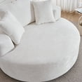 thumbnail image 6 of Round Accent Chair, 360 Swivel Chenille Barrel Chair, Fluffy Modern Sleeper for Living Room, Bedroom, Reading Room and Lounge, 6 of 8