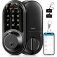 thumbnail image 4 of Veise Bluetooth Door Lock, Smart Lock for Front Door with App Control, Keyless Entry, Electronic Digital Deadbolt with Touchscreen Keypad Set, Easy Installation, Matte Black, 4 of 9