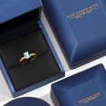 thumbnail image 5 of Gem Stone King 10K Yellow Gold Sky Blue Aquamarine Engagement Ring for Women | 0.50 Cttw | Emerald Cut 6X4MM | Gemstone March Birthstone | Wedding Engagement Anniversary Ring for Women | Size 8, 5 of 6
