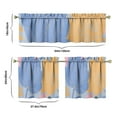 thumbnail image 4 of Blue and Yellow Block Flowers 3-Piece Kitchen Curtains Set Kitchen Curtains Sets with Valance for Windows Rod Pocket Machine Washable Kitchen Decor(54"x18"+2x27.5"x24"), 4 of 4
