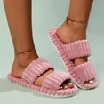 thumbnail image 6 of Agkizg Womens Fall Winter Slippers, House Slippers, Solid Color Open Toe Fuzzy House Slippers Warm Plushes Casual Indoor Winter Home Slippers, 6 of 7